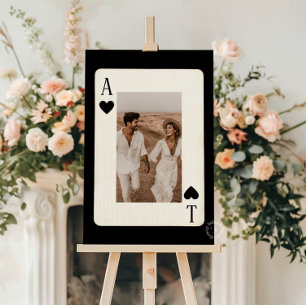 Wedding Welcome Sign Playing Cards Poker w Photo