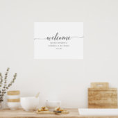 Wedding Welcome Sign Poster - Romantic Calligraphy (Kitchen)