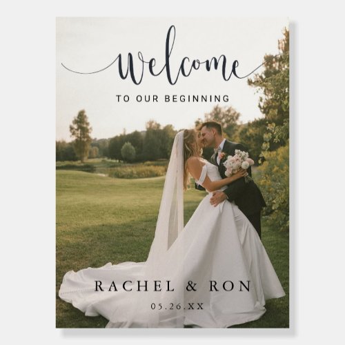 Wedding Welcome Sign Poster with Photo