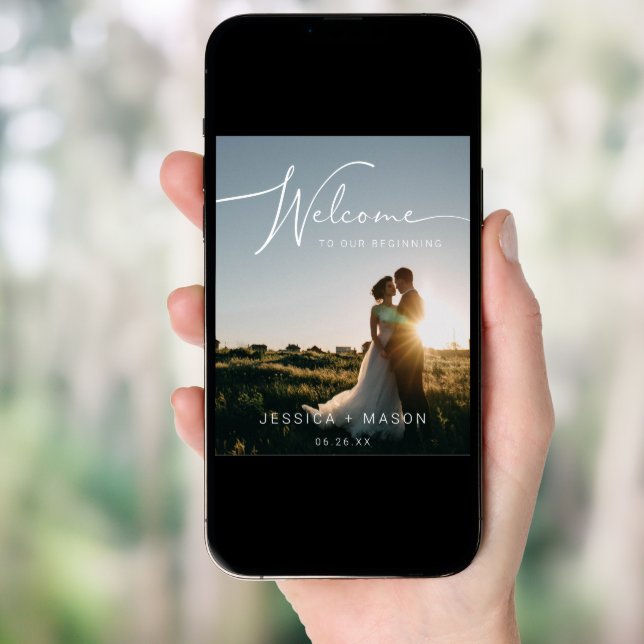 Wedding Welcome Sign Poster with Photo (Front Digital)