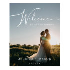 Wedding Welcome Sign Poster with Photo