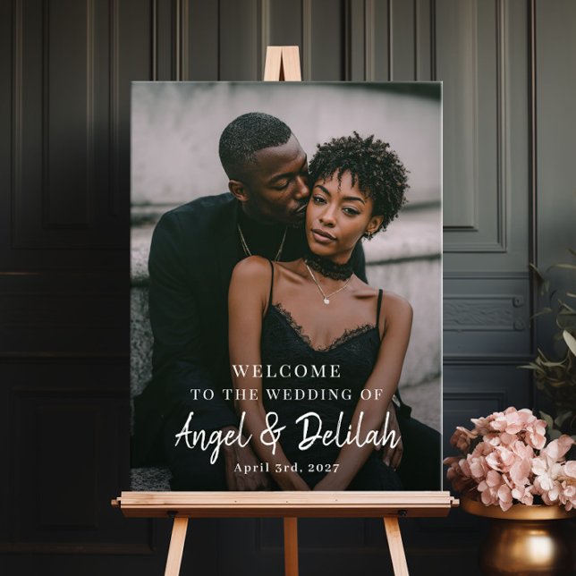 Wedding Welcome Sign Poster with Photo (Creator Uploaded)