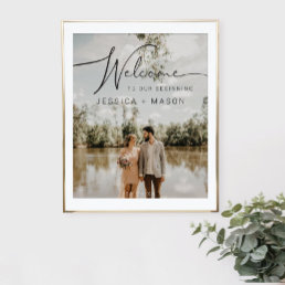 Wedding Welcome Sign Poster with Photo