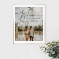 Wedding Welcome Sign Poster with Photo