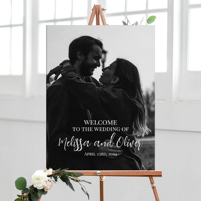 Wedding welcome sign poster with photo (Creator Uploaded)