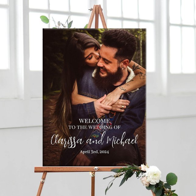 Wedding welcome sign poster with photo (Creator Uploaded)