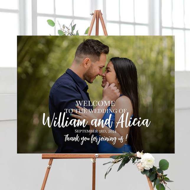 Wedding welcome sign poster with photo (Creator Uploaded)