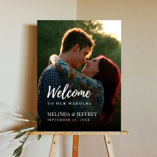 Wedding Welcome Sign Poster with Photo