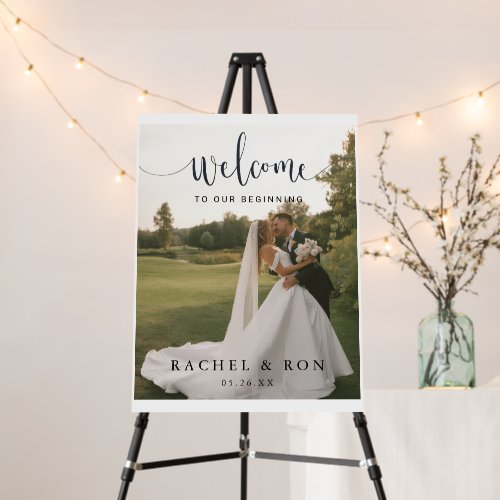Wedding Welcome Sign Poster with Photo
