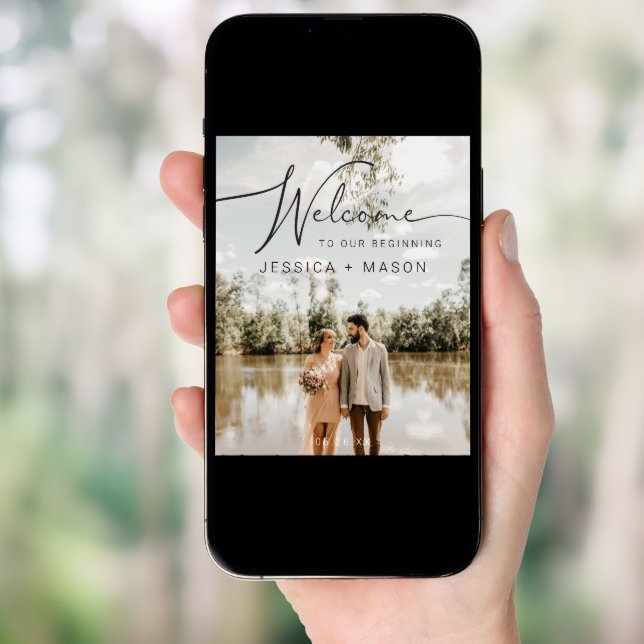 Wedding Welcome Sign Poster with Photo (Front Digital)