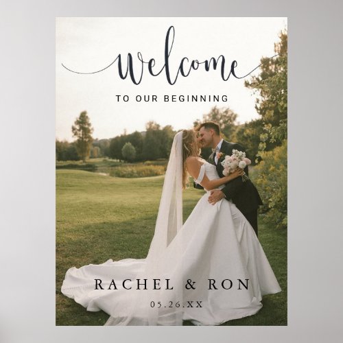 Wedding Welcome Sign Poster with Photo