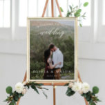 Wedding Welcome Sign Poster With Photo White at Zazzle