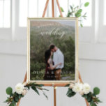 Wedding Welcome Sign Poster with Photo White<br><div class="desc">Welcome your guests with this lovely personalized welcome sign! Easily add your high resolution image and edit the names and date! Frame or mount to foam board! This makes a lovely keepsake after the wedding!</div>