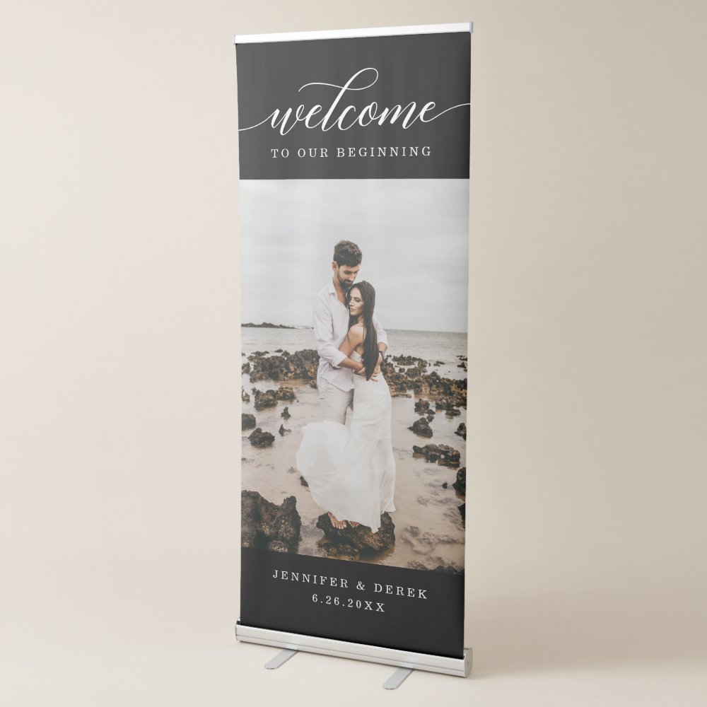 Disover Wedding Welcome Sign Retractable Banner Template
