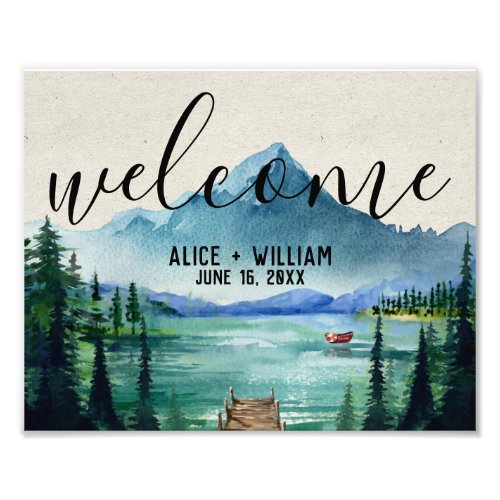 Wedding Welcome Sign _ Rustic Lakeside