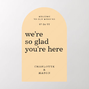 Wedding Welcome Sign Simple Modern Sand Dollar Wall Decal