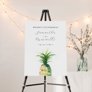 Wedding Welcome Sign Simple Pineapple