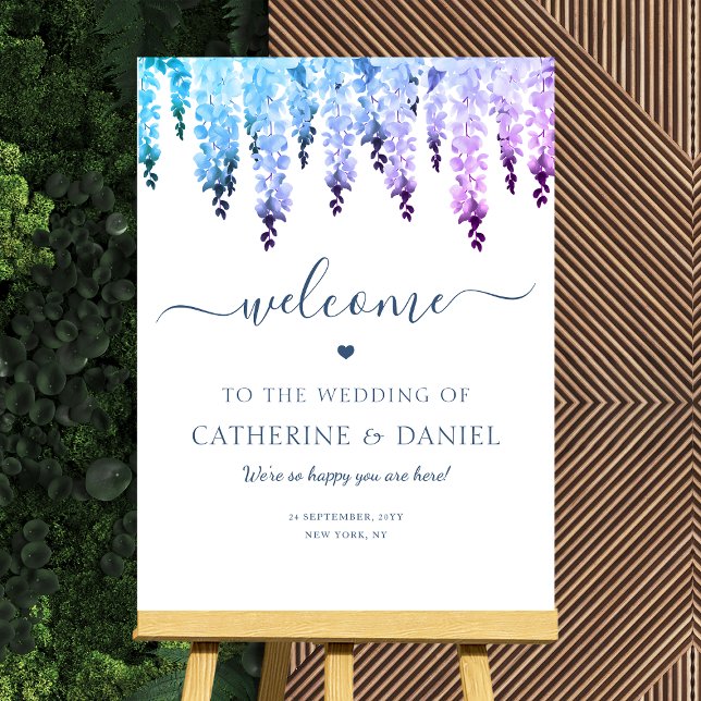 Wedding Welcome Sign Template Modern Floral (Creator Uploaded)
