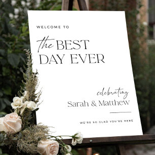Wedding Welcome Sign Template Modern Minimalist