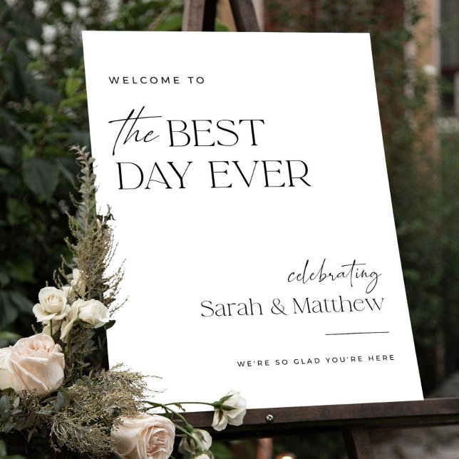 Wedding Welcome Sign Template Modern Minimalist  (Creator Uploaded)