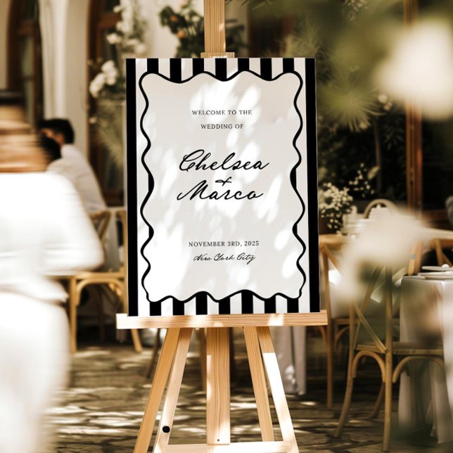 Wedding Welcome Sign Template, Wavy Welcome Sign (Creator Uploaded)