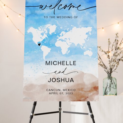 Wedding Welcome Sign Wedding Destination Beach