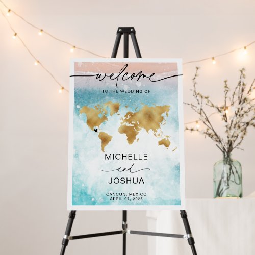 Wedding Welcome Sign Wedding Destination Beach