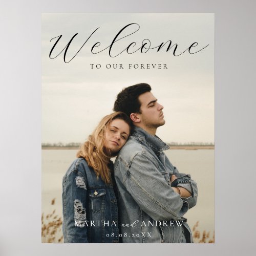 Wedding Welcome Sign Welcome to our forever Poster