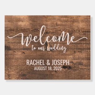 Wedding Welcome Sign - Welcome to our Wedding