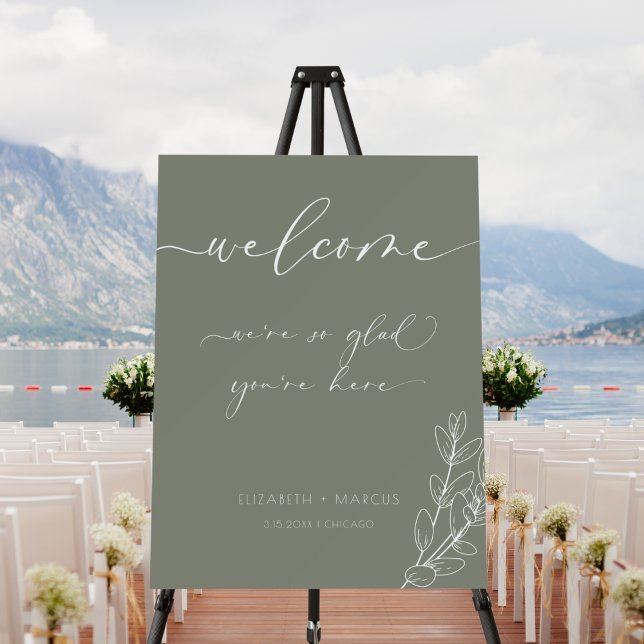 Wedding Welcome Sign | We're So Glad You're Here (Creator Uploaded)
