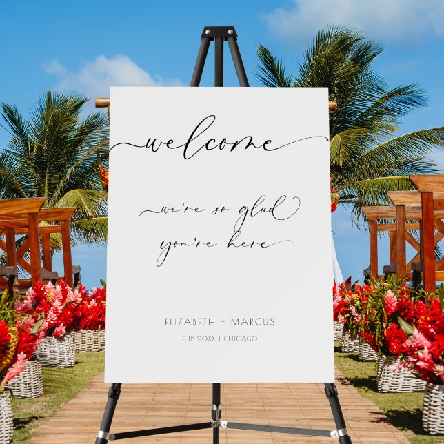 Wedding Welcome Sign | We're So Glad You're Here (Creator Uploaded)