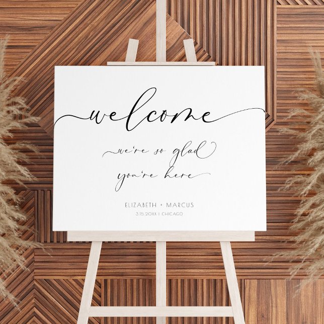 Wedding Welcome Sign | We're So Glad You're Here (Creator Uploaded)