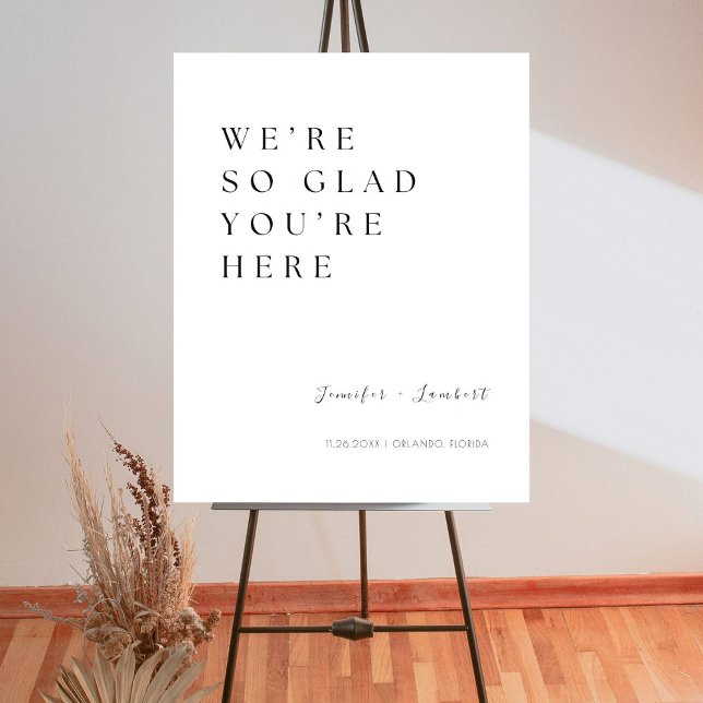 Wedding Welcome Sign | We're So Glad You're Here (Creator Uploaded)