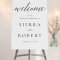 Wedding Welcome Sign with Elegant Black Script