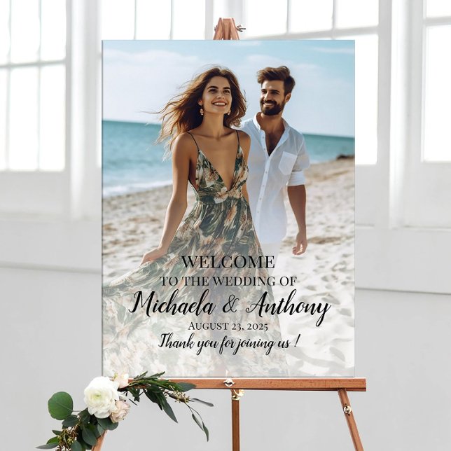 Wedding welcome sign with photo (Creator Uploaded)
