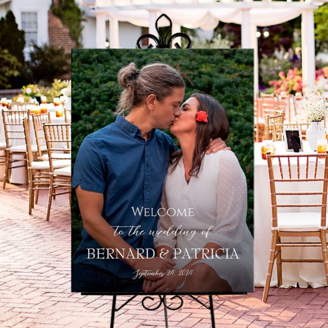 Wedding welcome sign with photo download or poster (Creator Uploaded)