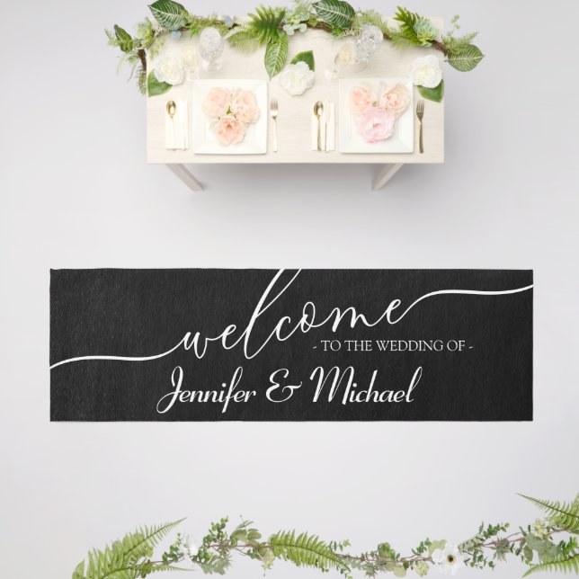 Wedding Welcome Signature Elegant Event Outdoor Rug (Insitu (Wedding 2))