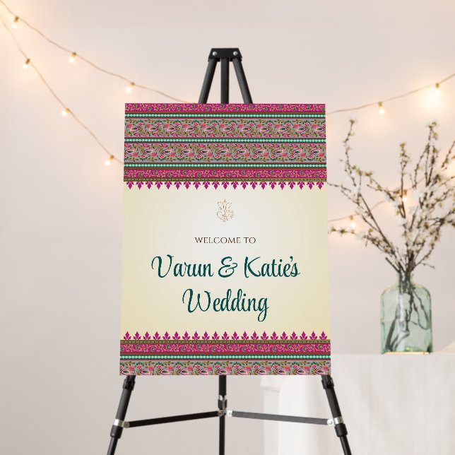 Wedding welcome signs Phera Welcome signs, Hindu (In Situ (Stand))