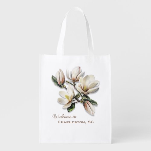 Wedding Welcome Southern Magnolia Grocery Bag