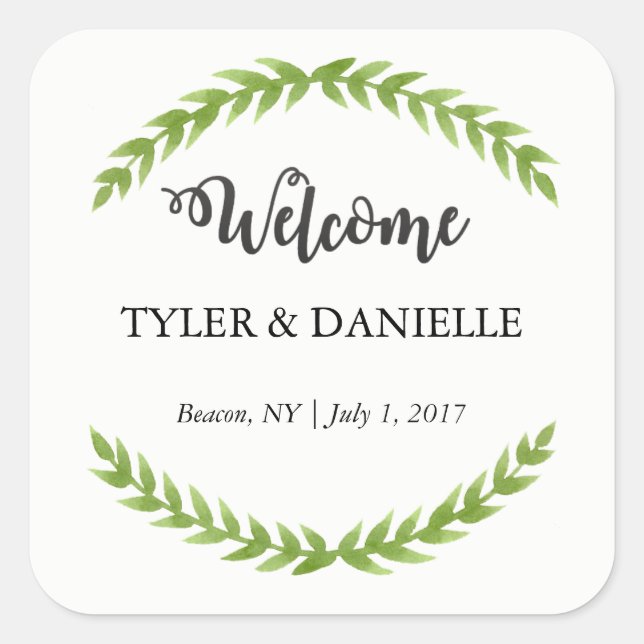 Wedding Welcome Sticker (Front)