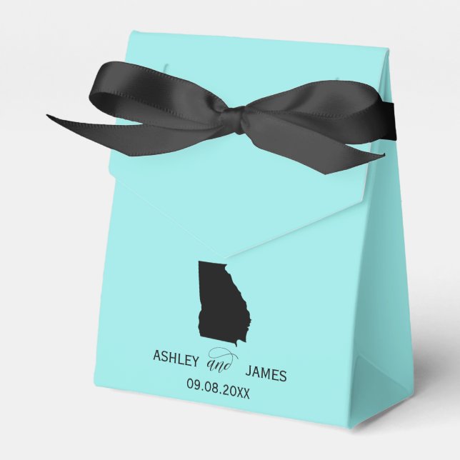 Wedding Welcome to Georgia Favor Box State Map (Front Side)