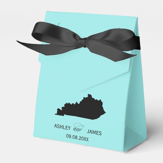 Wedding Welcome to Kentucky Favor Box State Map (Front Side)