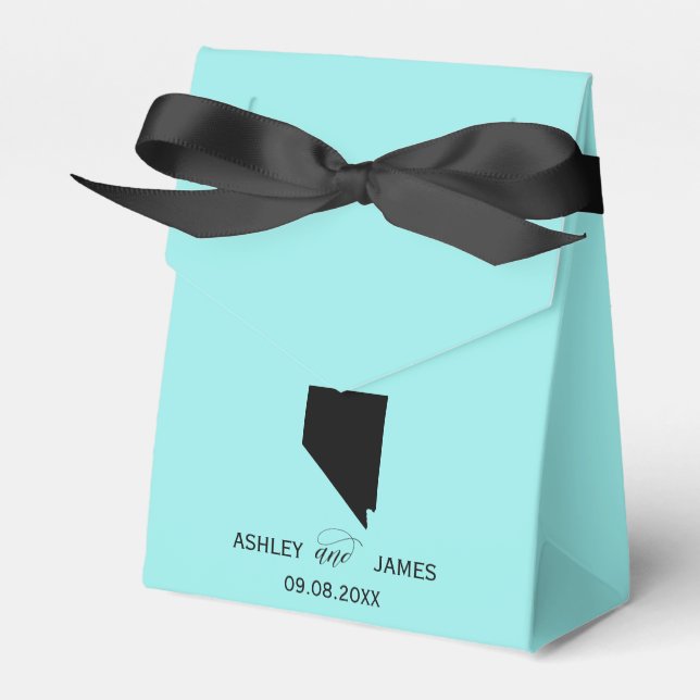 Wedding Welcome to Nevada Favor Box State Map (Front Side)