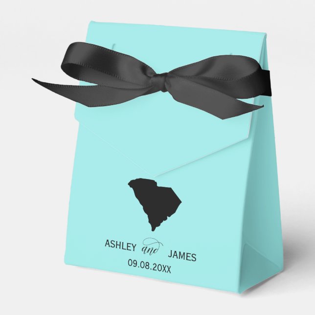 Wedding Welcome to South Carolina Favor Box, Map Boxes (Front Side)