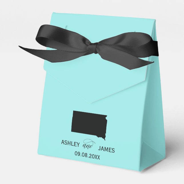 Wedding Welcome to South Dakota Favor Box, Map Boxes (Front Side)