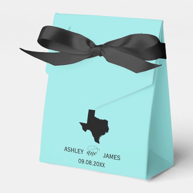 Wedding Welcome to Texas Favor Box, Map Favor Boxes (Front Side)