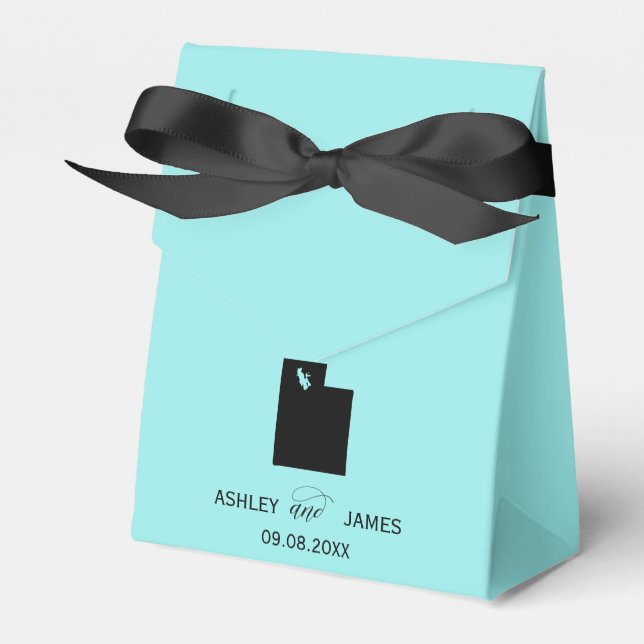 Wedding Welcome to Utah Favor Box, Map Favor Boxes (Front Side)