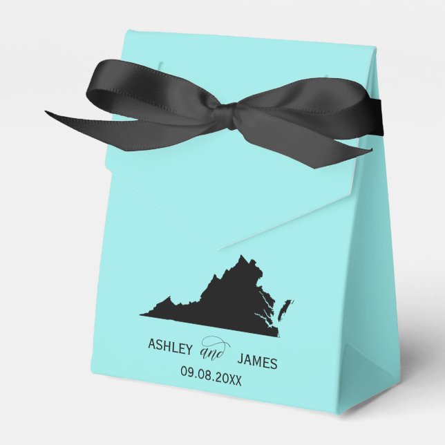 Wedding Welcome to Virginia Favor Box with Map (Front Side)
