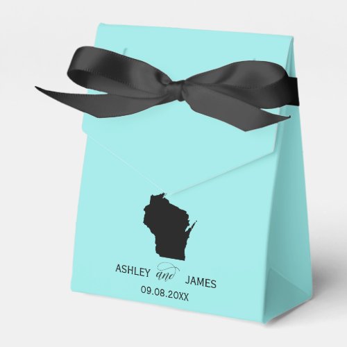 Wedding Welcome to Wisconsin Favor Box with Map