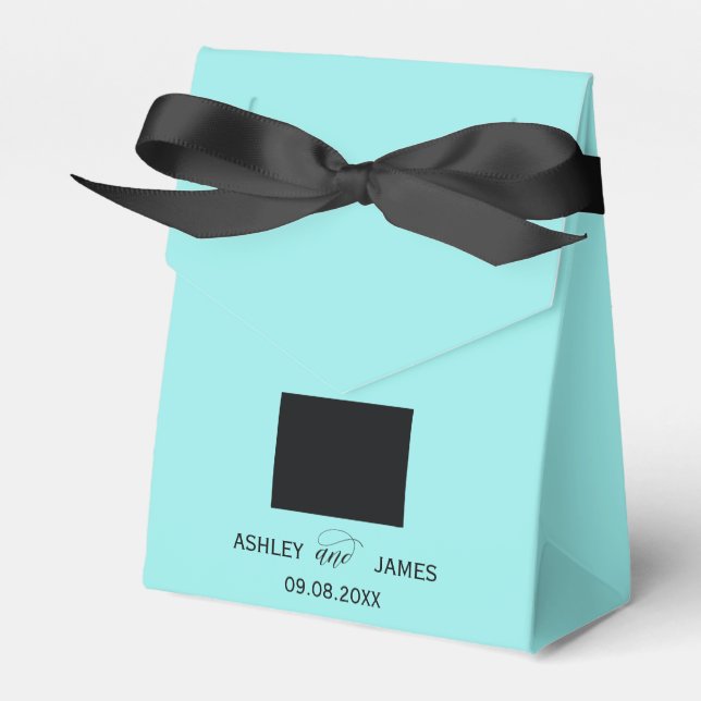 Wedding Welcome to Wyoming Favor Box w/ State Map (Front Side)